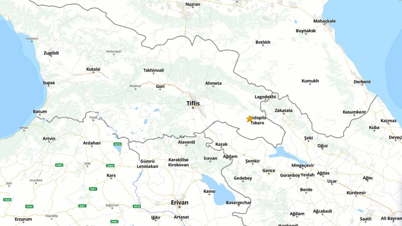 Gürcistan 4,7 büyüklüğünde deprem
